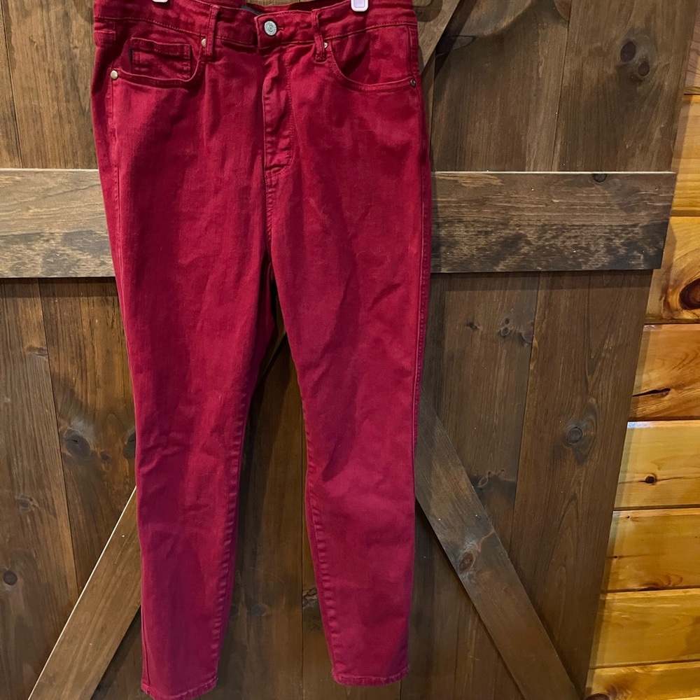Judy Blue Red Straight Leg Jeans